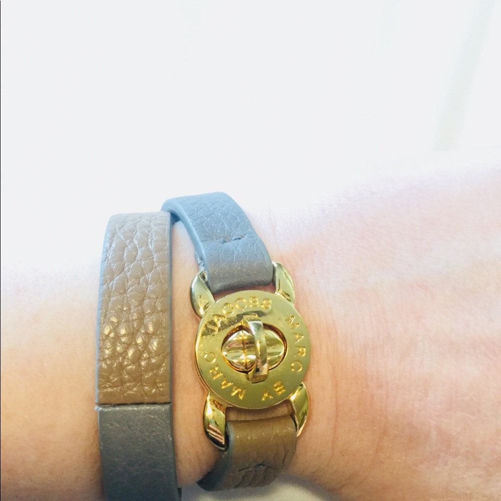 Marc by Marc Jacobs 2 Tone Leather Wrap Bracelet